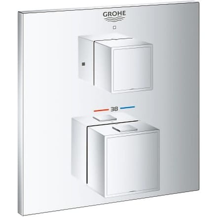 GROHE Grohtherm Cube inbouw douchekraan - Opbouwdeel - Met 1 uitgang - chroom