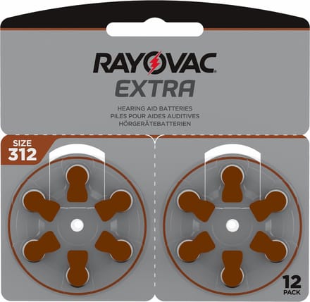 Rayovac Extra 312 hoorbatterijen 12 stuks