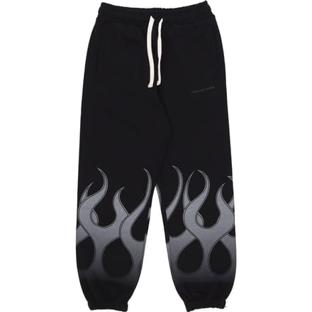 Lichtgewicht heren trainingsbroek Flames broek zwart/grijs