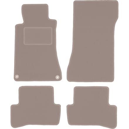 Beige velours matten voor: Mercedes C W203 coupé (2000-2008)