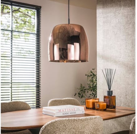 Hanglamp 1L drift glass - Copper color glas