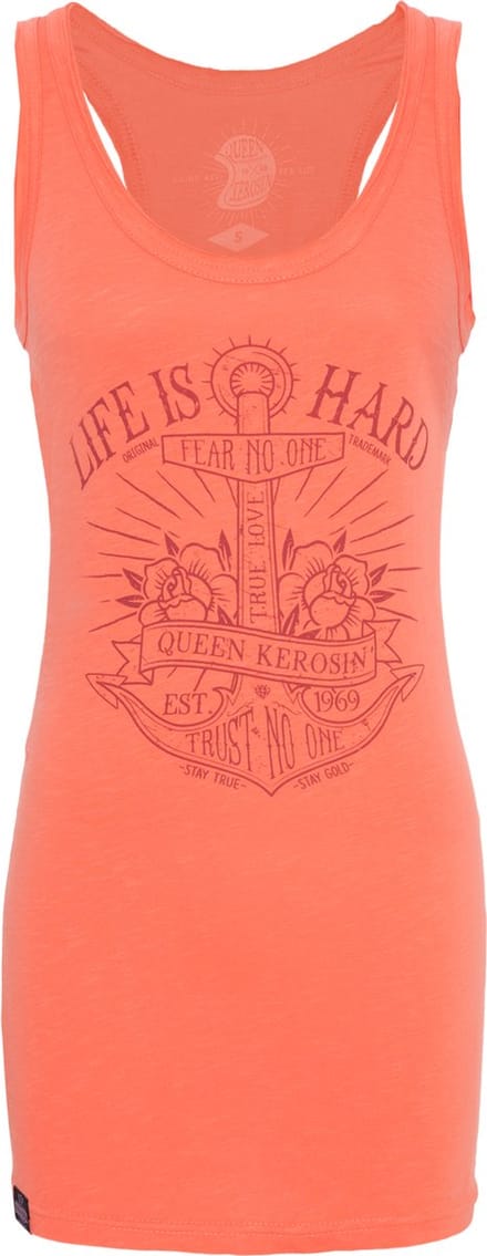 King Kerosin Dames-T-shirt ‘Life is Hard’ Longt op Grape
