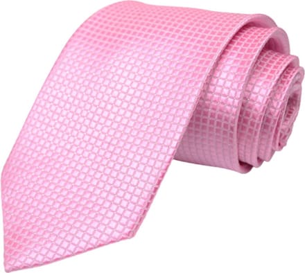Fako Fashion - Stropdas - Ruit - Satijn - 8cm - 145cm - Roze