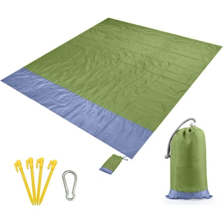Couverture de plage imperméable, tapis de pique-nique Portable d'extérieur, matelas de sol de Camping 2 x 2.1M gris/vert d’armée