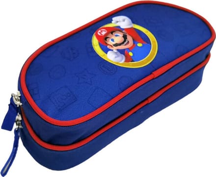 Super Mario - Etui - Pennendoos - Pennenzak - Pennentas - 2 compartimenten - 2 ritsen.