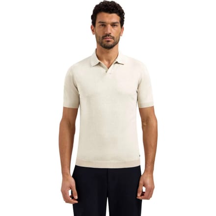 No Excess Pullover Short Sleeve V-Polo Melange Desert  XL