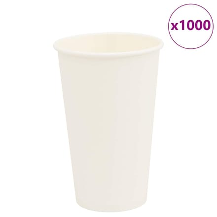 vidaXL - Papieren - koffiekopjes - 1000 - st - 16oz - 400 - ml - wit
