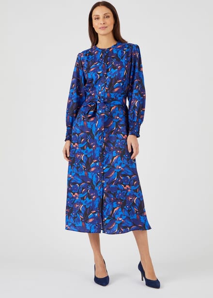 Damart - Overhemdjurk gesmokte details - Dames - Blauw - 42