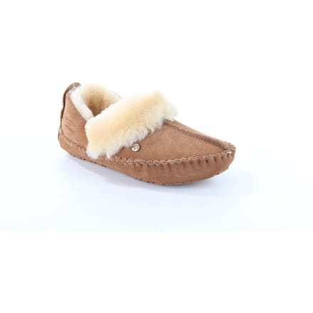 Warmbat Barrine cognac dames pantoffel (gesloten hiel)