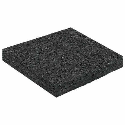 vidaXL Rubber granulaat patio pad Zwart 9 x 9 x 1 cm Rubber
