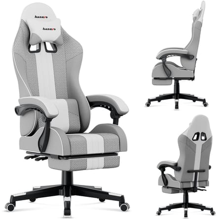 Huzaro Force 4.7 Ergonomische Gamestoel - Comfortabele Bureaustoel - White Mesh