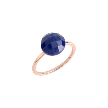 Jamelli Damen-Damenring 925er Silber 1 Lapislazuli 60 Roségoud 32018882