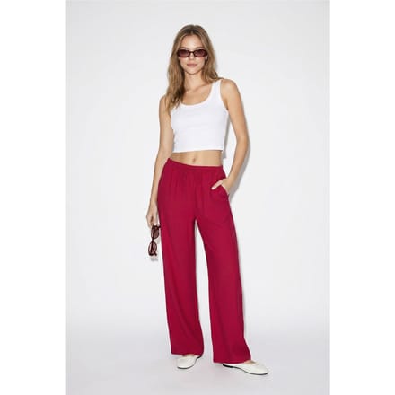 Dames wijde crepe broek