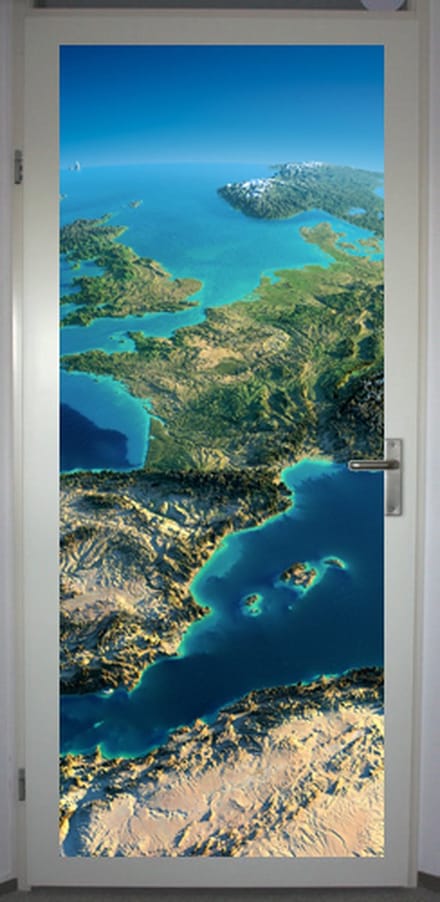 Deurposter 'Europa 1' - deursticker 75x195 cm