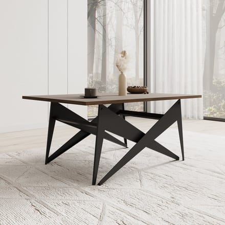 Meubella - Xyra - Salontafel uitschuifbaar tot eettafel - Donker eiken