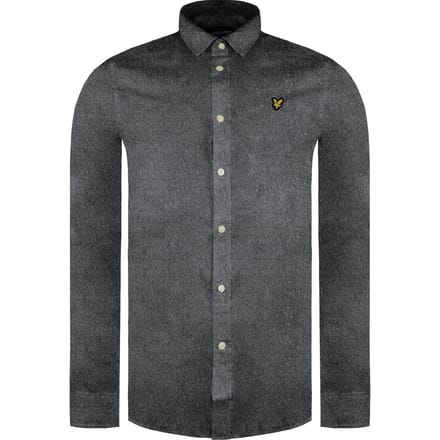 Lyle & Scott Multi Garen Geborsteld Heren Grijs Overhemd