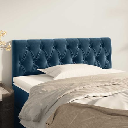 vidaXL - Hoofdbord - 90x7x78/88 - cm - fluweel - donkerblauw