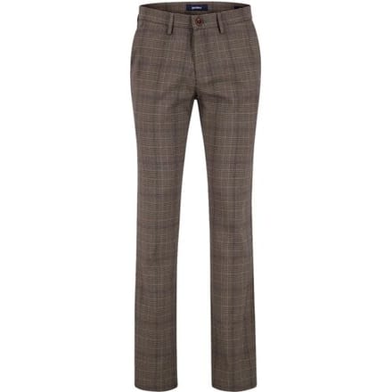 Gardeur Broek Savage-2 Ewoolution High Comfort Easy Care Check Donker Beige / male