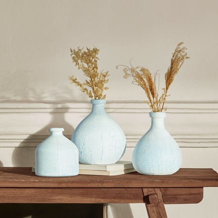 LOBERON Vaas set van 3 Donara crème/blauw
