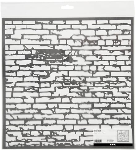 Sjabloon, stenen muur, afm 30,5x30,5 cm, dikte 0,31 mm, 1 vel