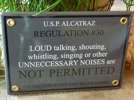 Emaille Bord \'u.s.p. Alcatraz\'