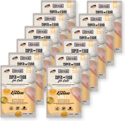 MAC's kittenvoer kip & ei - superfood voor kitten 12 x 100g