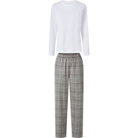 esmara Dames pyjama (Wit/grijs, S (36-38))