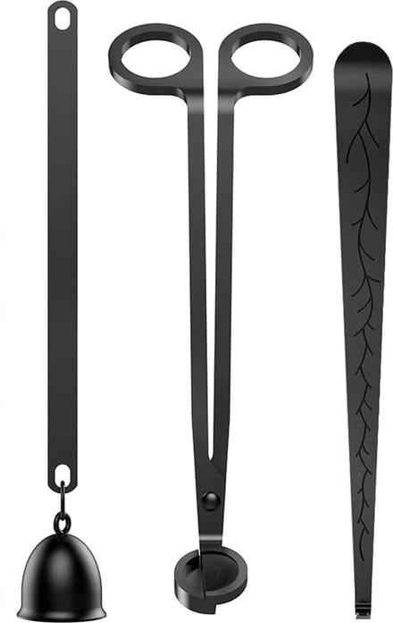 YONO Kaarsendover Set - Candle Snuffer - Wick Trimmer - Dipper - Kaarsdover - Zwart