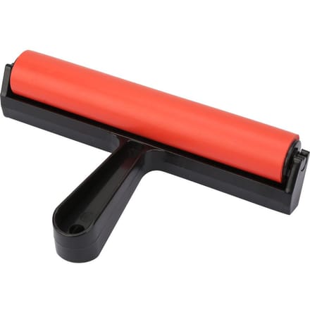 Rouleau à peinture en caoutchouc pour estampage, encre, peinture, gravure, 20 cm red