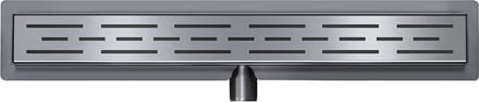 3e Generatie Douchegoot 80x7cm 40mm Met RVS Sifon En Filter RVS Gunmetal