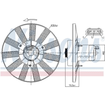 Koelventilatorwiel, motorkoeling NISSENS 85539
