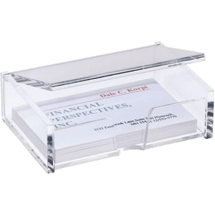Visitekaartbox Sigel VA112 voor 80 kaarten 90x58mm acryl glashelder