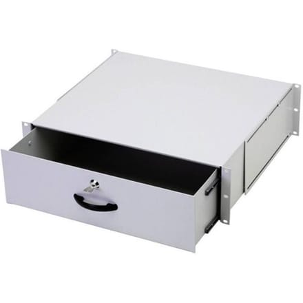 Digitus DN-19 KEY-3U 19 inch Schuiflade voor patchkast 3 HE Uittrekbaar Grijs-wit (RAL 7035)