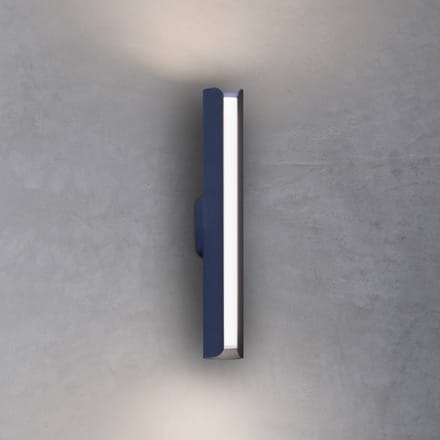 IDEAL LUX LED wandlamp Dorica, blauw, hoogte 30 cm, metaal