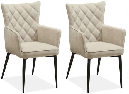 MX Sofa - Eetkamerstoel Fleur - Toffee (set van 2 stoelen)