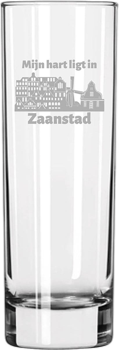Gegraveerde longdrinkglas 22cl Zaanstad