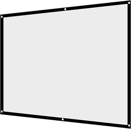 Draagbaar Projectiescherm - Opvouwbaar Scherm Gordijn - Thuisbioscoop Buiten - Kreukvrij Polyester - 100 Inch - Wit