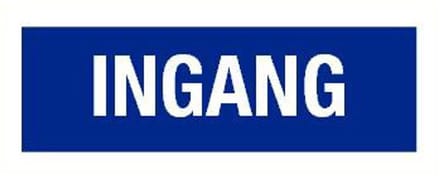 Ingang tekstbord - kunststof 200 x 75 mm