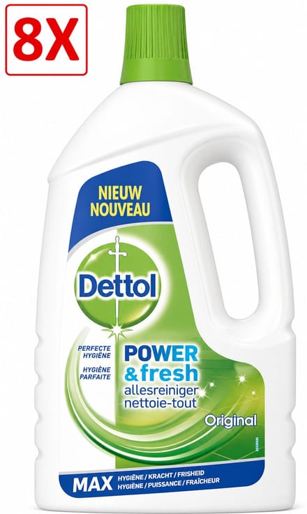 8 x Dettol Allesreiniger Power & Fresh - Original - 1.5 L