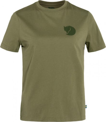 FJALLRAVEN Fox boxy logo t w - groen - T-shirt dames - S