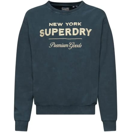 Superdry Luxe Metallic Logo Sweatshirt Dames Trui - Black - Maat S