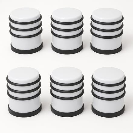 Deurstoppers Set - Deurblokken Metaal - Deuren Vrij Houden - Zware Robuuste Kwaliteit - 6 Stuks - Wit
