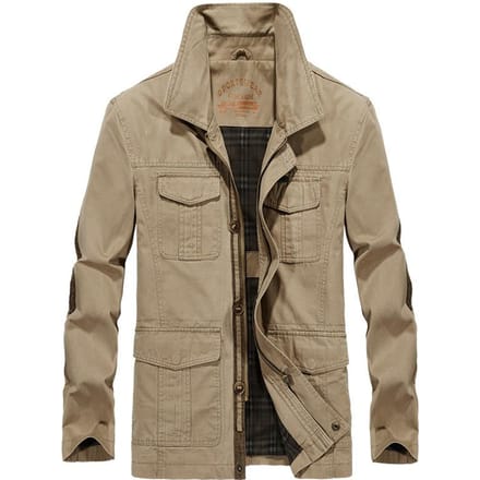 Heren Nieuwe Lente- en Herfstjas Heren Medium en Lang Jeugd Dunne Tooling Jas L beige