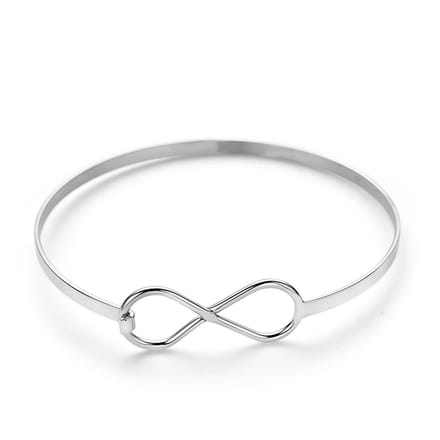 Twice As Nice Armband in edelstaal, infinity 6cm