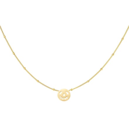 Ketting ronde pompoen - RVS - Goud - verstelbaar