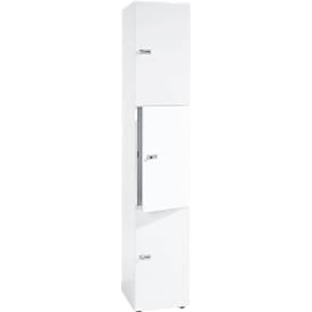 Topas Line lockerkast, 6 dossierhoogtes, 3 vakken, cilinderslot, B 400 x D 420 x H 2156 mm, wit/wit