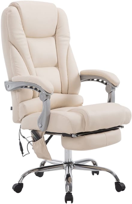 CLP Pacific V2 Bureaustoel - Massagefunctie - Kunstleder creme