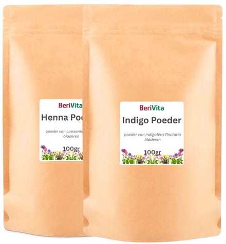 Henna en Indigo Poeder Set 2x100gr - Voordeelset