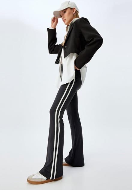 Flare Strook Gedetailleerd Sweat Bottoms