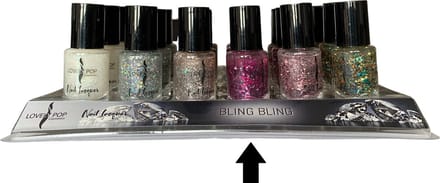 Lovely Pop Cosmetics - Nagellak - Transparant met lila en fel roze gekleurde glitters - Nummer 25